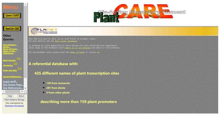 Guide of Analysis of Promoter Regulatory Elements Based on Plant CARE Prediction Method