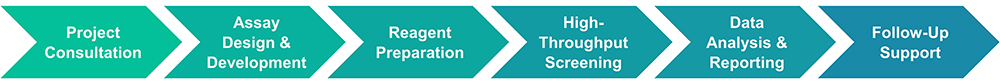 Workflow for enzyme assay and screening services