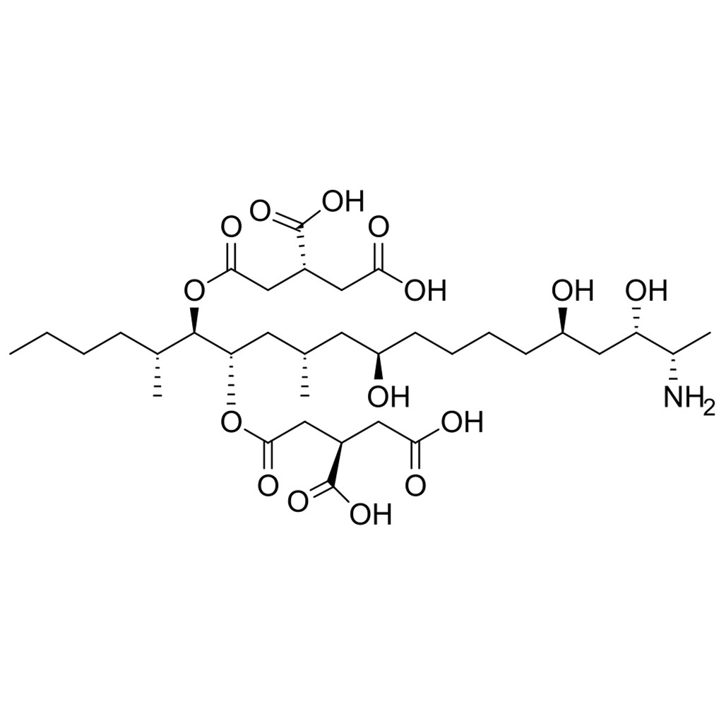 Structural formula of fumonisin B1.