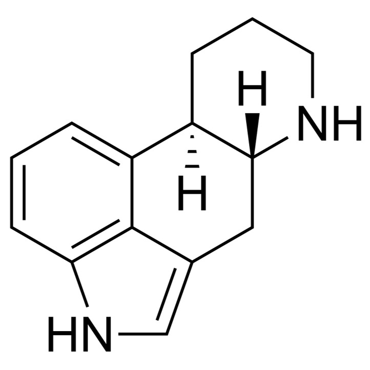 Structural formula of ergoline.