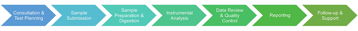 Metal element test service procedure.