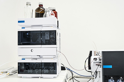 High performance liquid chromatography.