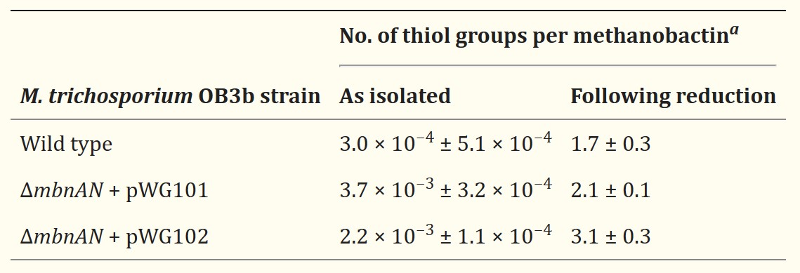 Fig2. Quantification of thiol groups in methanobactin from M. trichosporium