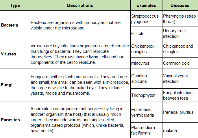 Causes of Infectious Diseases
